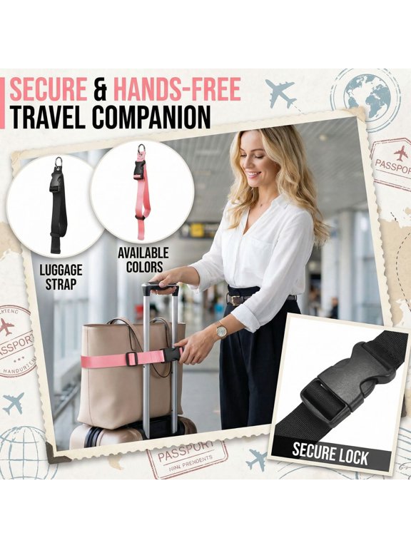 Travel Luggage Fixed Strap External Backpack Strap With Release Buckle Portable Travel Bag Security Belt Luggage Connector Holder
