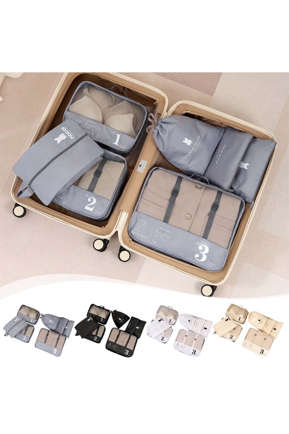 Travel Luggage Organizer, Packing Clothes, Laundry Bag, Shoe Bag, Polyester, Mesh Dividers, Expandable, Modern, Family, Business Trips, Travel Essentials, TOPLIU