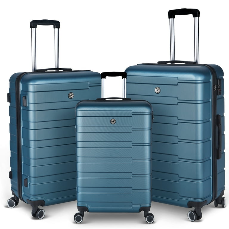 Travel Luggage Sets of 3, Expandable ABS Luggage Hard Shell