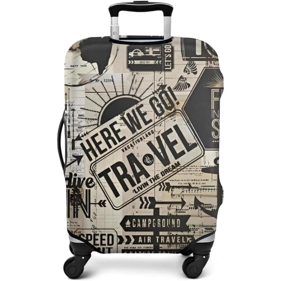 Travel Luggage cover washable Suitcase Protector Spandex Luggage Cover Fit 18-20 Inch Luggage - Here we go Travel