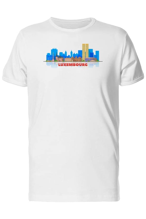 Travel, Luxembourg City Skyline T-Shirt Men -Image by Shutterstock, Male Medium