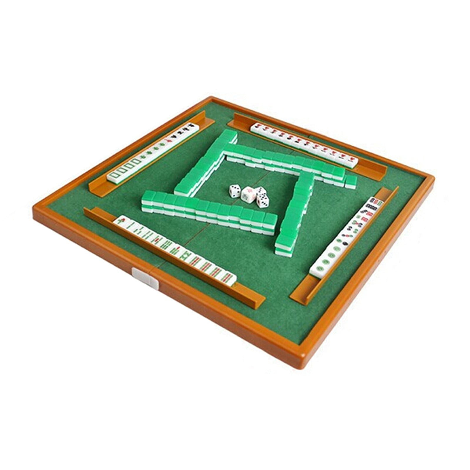 Travel Mahjong Set with Folding Mahjong Table Portable Leisure Mah Jong