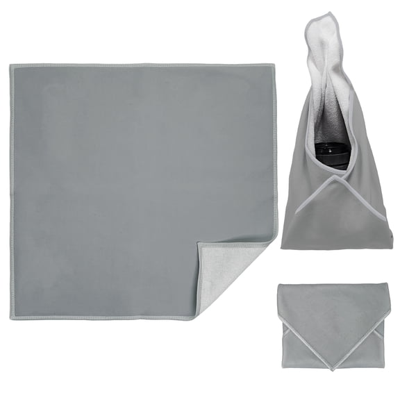 Travel Makeup Bag, 21.65x21.65in Self-Adhesive Magic Cloth Washable Polyester Cosmetic Bag for Travel and Home Organization,Protective Wrapping for Cosmetics, Jewelry and Camera Lens