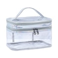 thumbnail image 1 of Travel Makeup Bag 210g Double Layer Soft Zipper Portable Cosmetic Organizer, 1 of 1