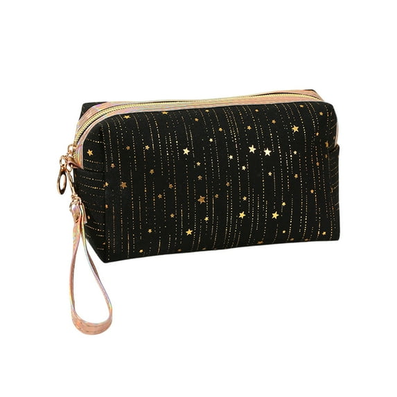 Travel Makeup Bag with Compartments, Portable Cosmetic Case for Toiletries & Makeup Brushes, Water-Repellent Organizer for Men, Women & Kids, Great Gift for Travel & Daily Use