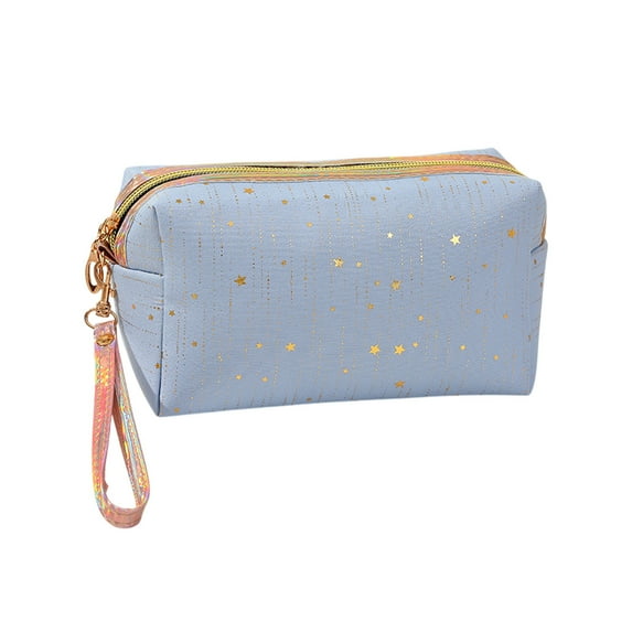 Travel Makeup Bag with Compartments, Portable Cosmetic Case for Toiletries & Makeup Brushes, Water-Repellent Organizer for Men, Women & Kids, Great Gift for Travel & Daily Use