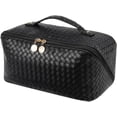 thumbnail image 1 of Travel Makeup Bag,Large Capacity Cosmetic Bags for Women,Waterproof Portable Pouch Open Flat Toiletry Bag Make up Organizer with Divider and Handle, 1 of 9