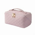 thumbnail image 1 of Travel Makeup Bag,Large Capacity Cosmetic Bags for Women,Waterproof Portable Pouch Open Flat Toiletry Bag Pattern Makeup Bag （Pink）, 1 of 1