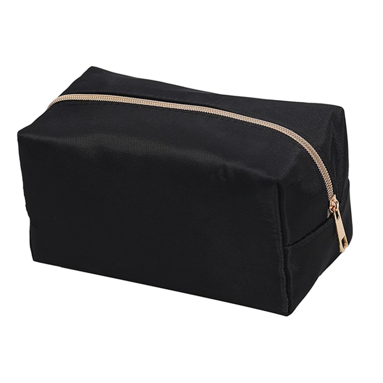 ★DeMAKER★ Canvas cosmetic bagmixed black Travel Makeup Bag Lightweight Multifunctional Waterproof
