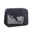 thumbnail image 1 of Travel Makeup Bag, Makeup Organizer, Transparent Pouch with Zipper Cosmetic Bag ,Large Capacity for Bathroom Cosmetics Business Trip Traveling Black, 1 of 9