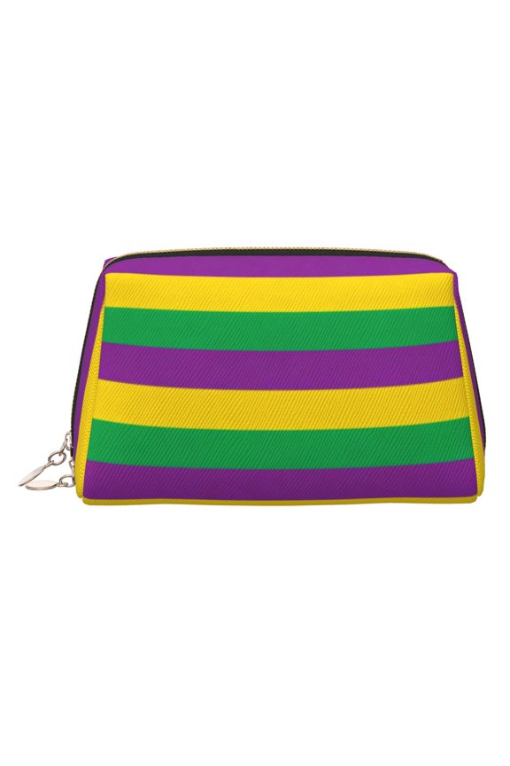 Travel Makeup Bag Mardi Jester Cosmetic Bag for Women, Waterproof Portable Pouch Toiletry Bag Pattern Make up Bag Gold