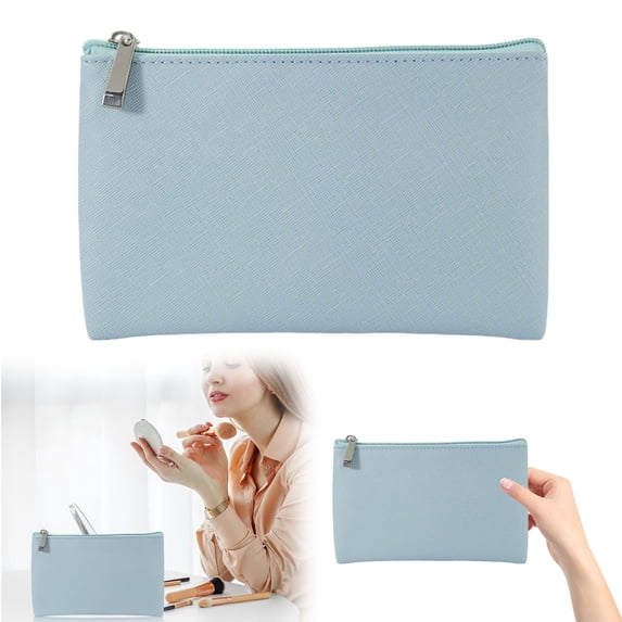 Travel Makeup Cosmetic Bag Portable Organizer for Beauty Large and Small PU Leather Lipstick and Brush Storage for Effortless Beauty