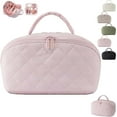 thumbnail image 1 of Travel Makeup Bag for Woman, 2026 New Wide Open 180° Lay-Flat Design Water-Resistant Triple-Proof Cosmetic Case, Large Capacity Organizer Pouch for Toiletries & Brushes, 1 of 7