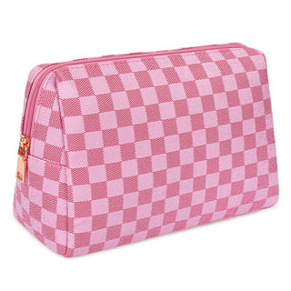 WIRIBEY Checkered Makeup Bag, Portable Bag with Adjustable Partition,  Cosmetic Bags for Women Toiletry Travel Organizer Bags for Christmas  Birthday