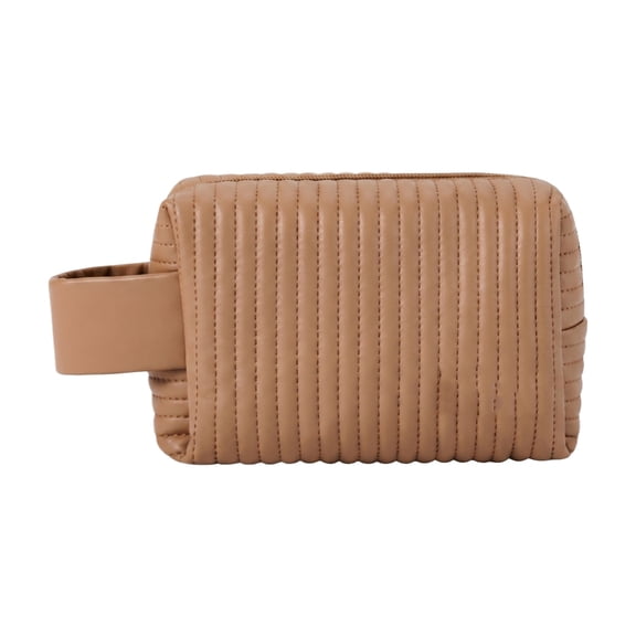 Travel Makeup Bag for Women, Soft Corduroy Cosmetic Organizer Pouch with Handle, Portable Toiletry Bag for Daily Use, Skincare, and Weekend Trips