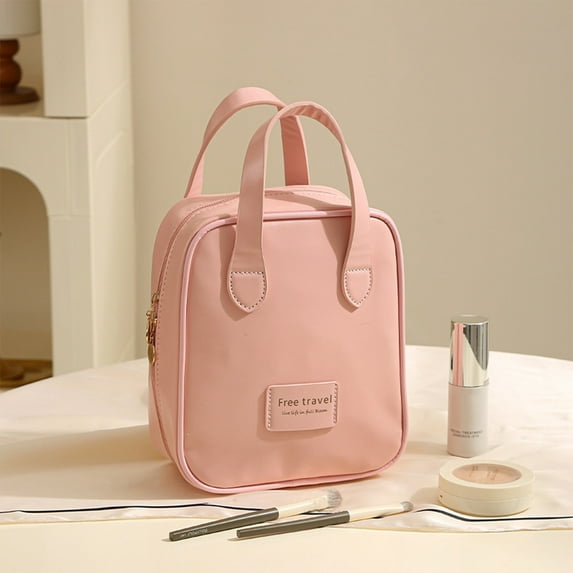 Travel Makeup Bags for Women, Handheld Makeup Bag Luxury Large Capacity for Travel Portable Cosmetic Storage Bag Toiletries Bag Tote Bag