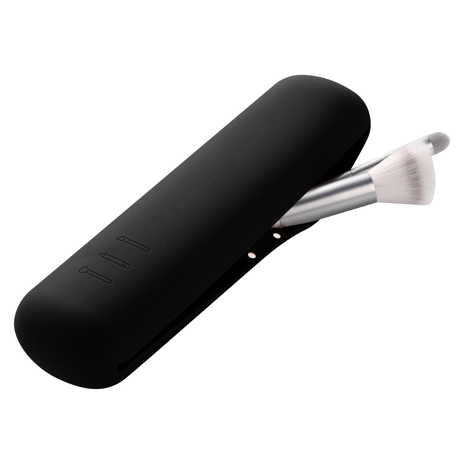 Travel Makeup Brush Holder, Antifall Out Silicon Portable