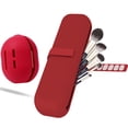 thumbnail image 1 of Travel Makeup Brush Holder, Silicone Cosmetic Brushes Bag Makeup Sponge Case Portable Waterproof Makeup Tools for Women Girls Wine red, 1 of 6