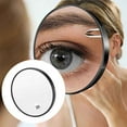 thumbnail image 1 of Travel Makeup Magnifying Glass 10x 20x 30x Suction Cup Mirror with LED Lights Portable Compact for Precision Application, 1 of 5