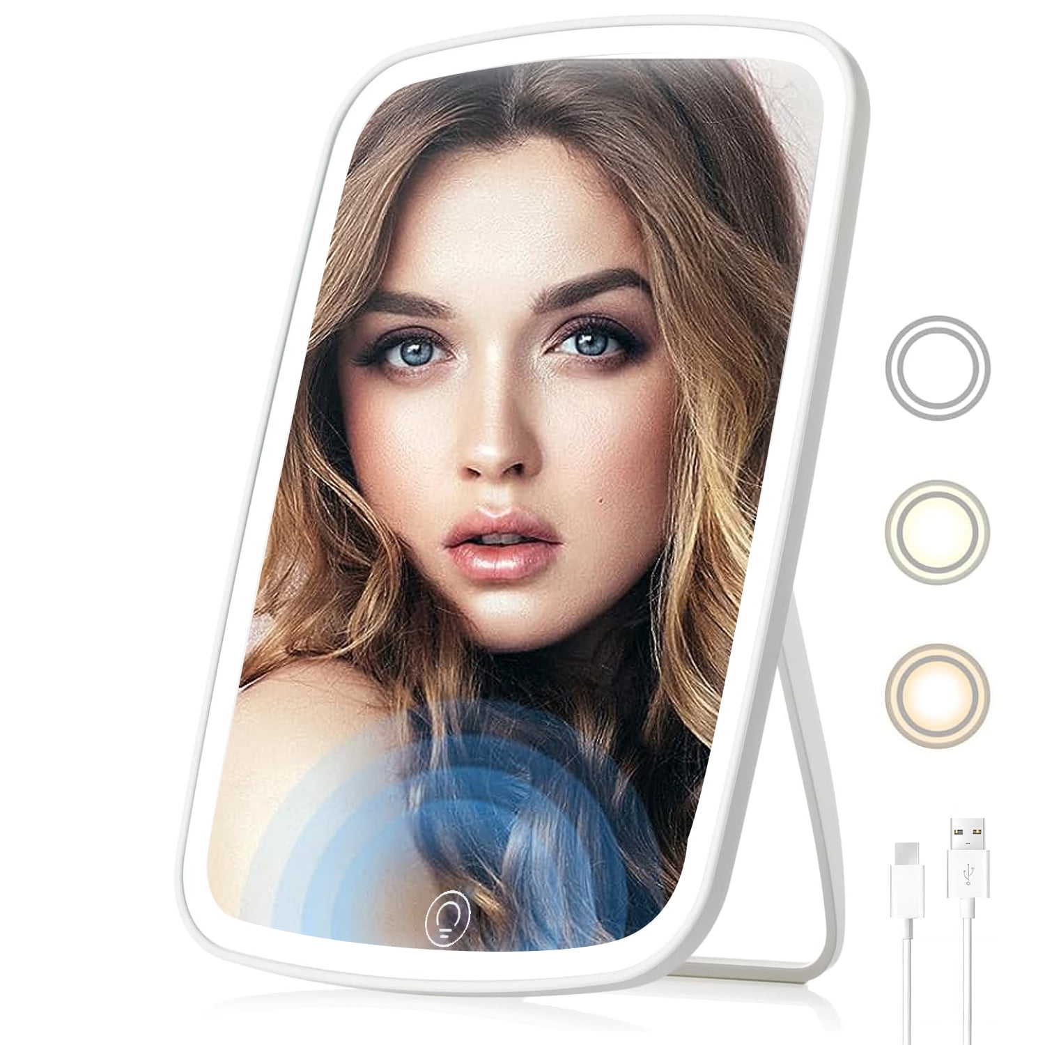 Travel Makeup Mirror, Lighted Makeup Mirror, Portable Ultra Slim Vanity