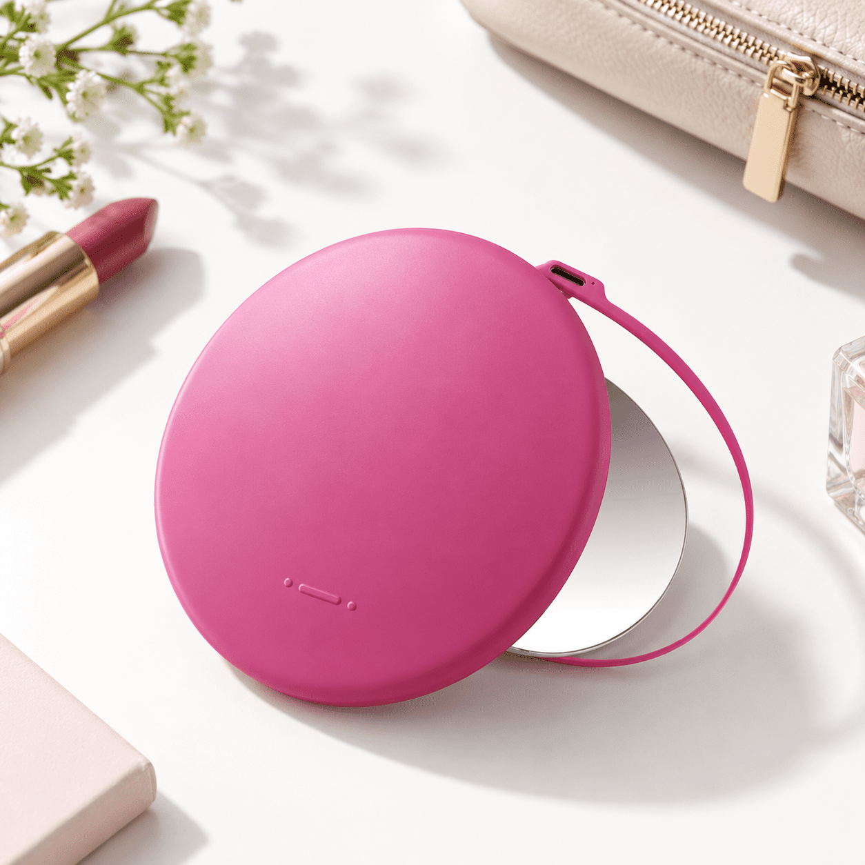 Travel Makeup Mirror with LED Light, 1x/10x Magnification, Magnolia ...