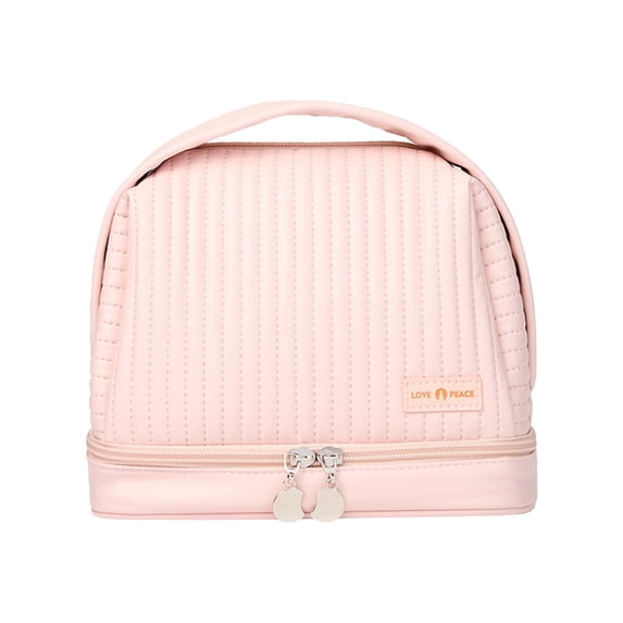 Travel Makeup Organizer Bag Large Capacity PU Leather Cosmetic Storage Pouch For Women Portable Toiletry Bag