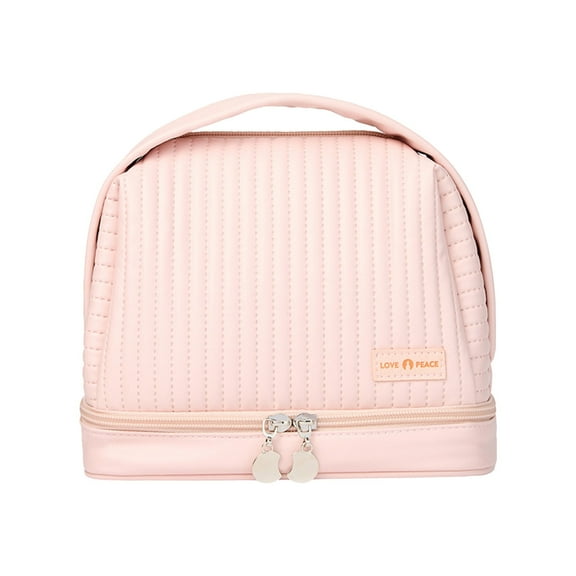 Travel Makeup Organizer Bag Large Capacity PU Leather Cosmetic Storage Pouch For Women Portable Toiletry Bag