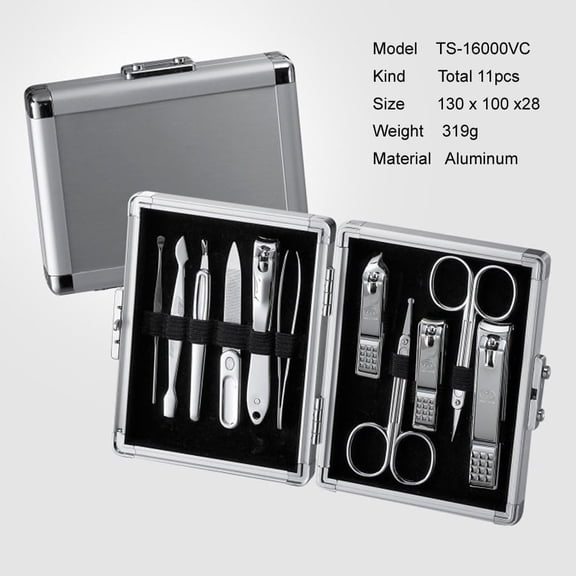 Travel Manicure Grooming Kit Nail Clipper Set (11 Pcs), Made In Korea, Since 1975.[1962]
