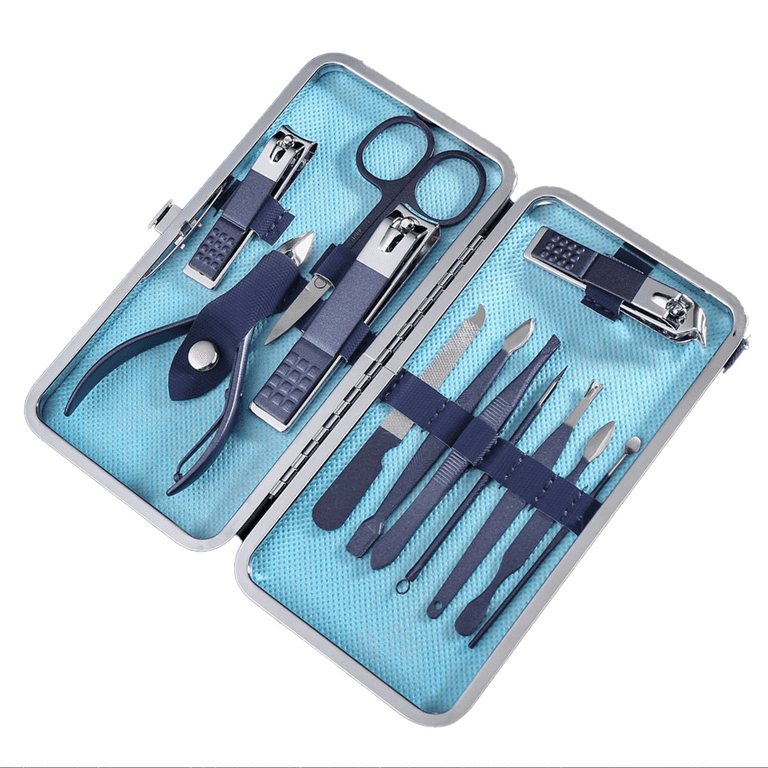 Travel Manicure Kit Nail Clippers Pedicure Set Professional Nail Care Tools  Stainless Steel Grooming Nail Set with Portable Travel Case Gifts for Men