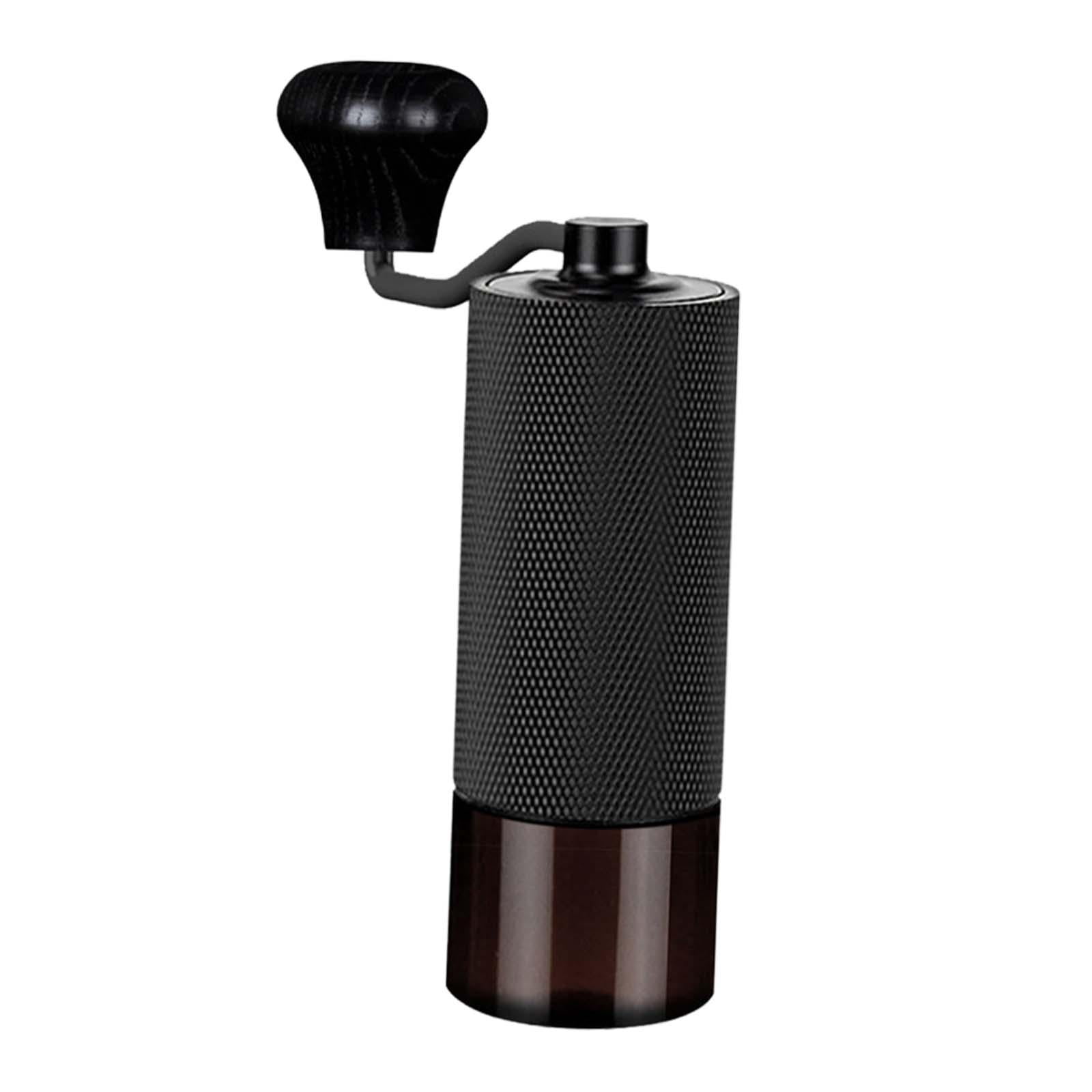 Manual Coffee Grinder - Hand Coffee Mill with Ceramic Burrs 6 External Adjustable Settings - Portable Hand Crank (Straight)