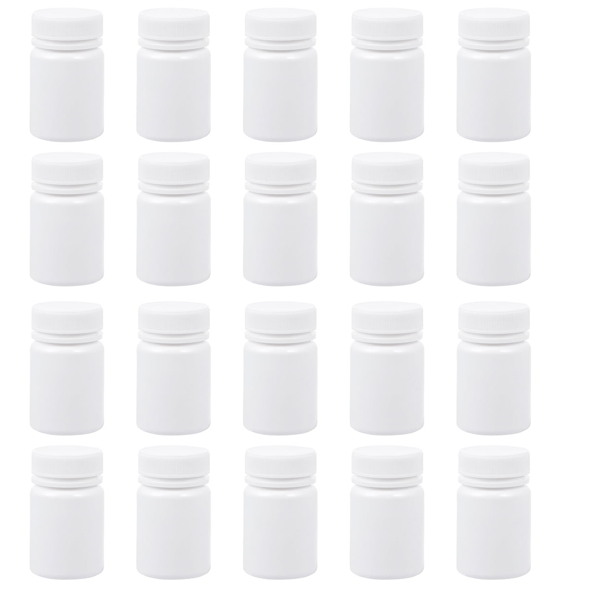 Travel Medicine Container 20pcs 50ml Plastic Pill Bottles