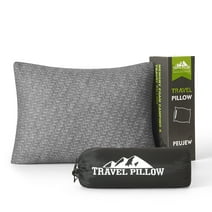Travel Memory Foam Travel Pillow Comfortable and Soft Camping PillowPortable Pillow Sleeper Gray