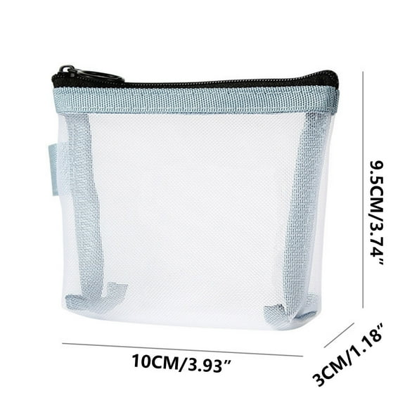 Travel Mesh Storage Portable Travel Compact Lipstick Storage Key Zipper Small