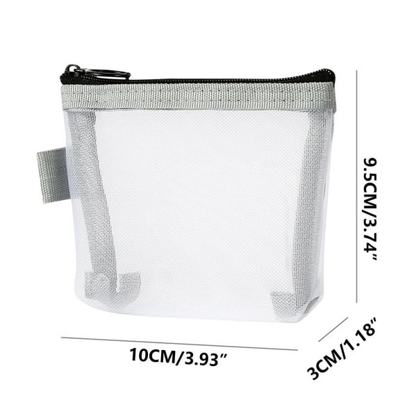 Travel Mesh Storage Portable Travel Compact Lipstick Storage Key Zipper Small