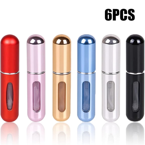 Travel Mini Container, Travel Perfume Scent Pump Case Bottle for Traveling and Outgoing (6 Pcs)