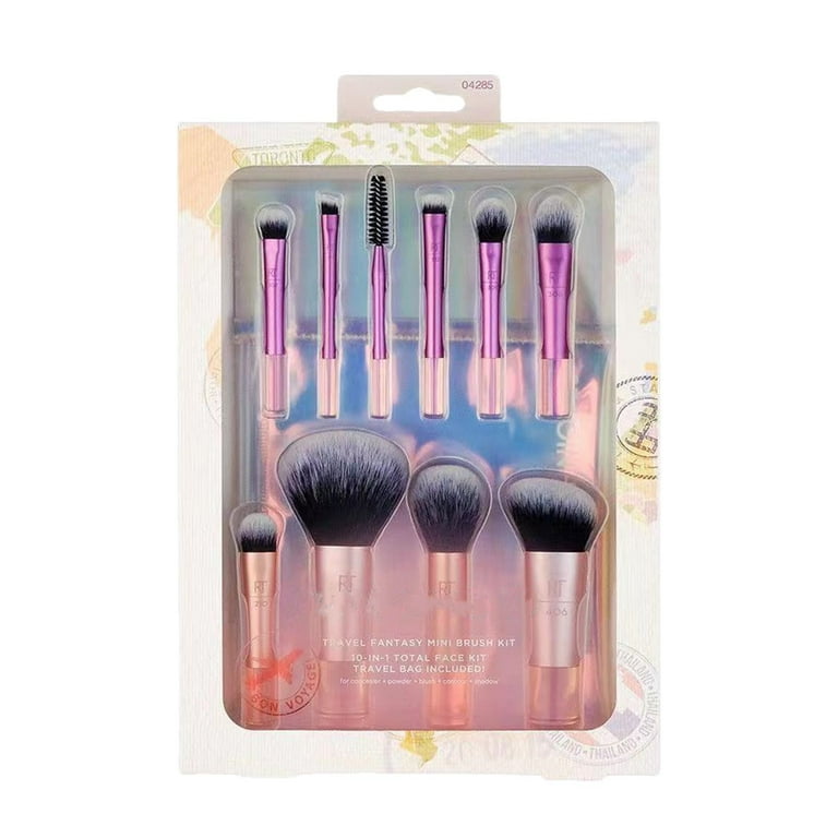 Travel Mini Makeup Brush Set 10 Pieces Suitable for Eyeshadow