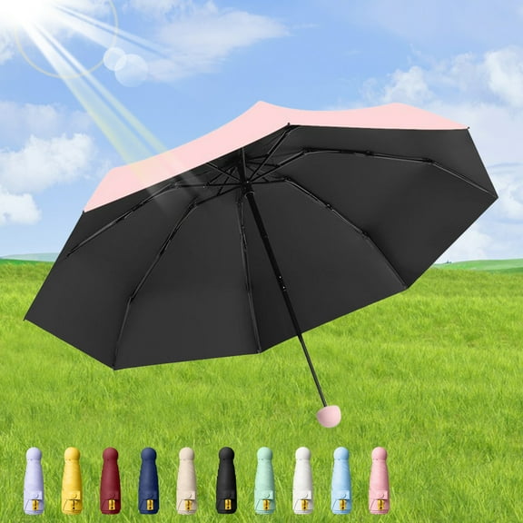Travel Mini Umbrella Portable Sun Blocking UV Protection Umbrella Windproof Lightweight Waterproof Folding Sun Rain Umbrella Pocket Parasol