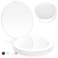 thumbnail image 1 of Travel Mirror with Light, 1X/10X Magnification Compact Mirror, Rechargeable LED Purse Mirror, Portable Lighted Pocket Mirror (White), 1 of 7