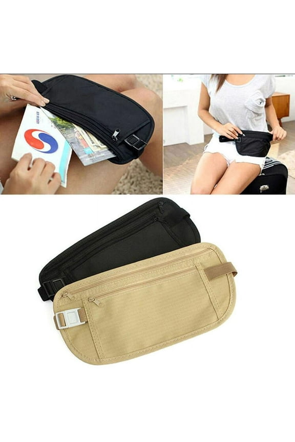 Travel Money Belt Hidden Waist Security Wallet Bag Passport Pouch ID Holder