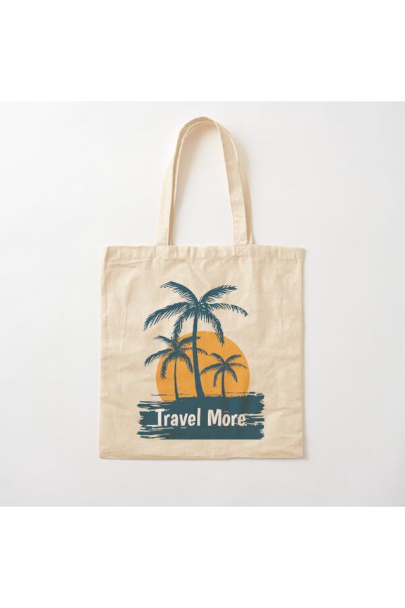 Travel More Style 023 Canvas Tote Bags, Reusable Shopping Bag