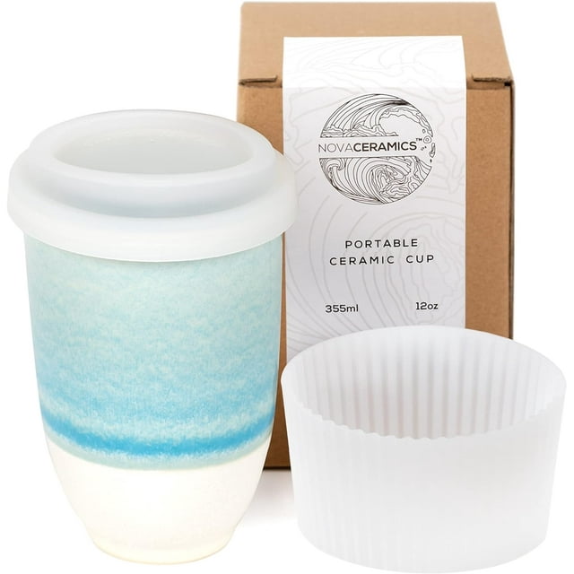 Travel Mug 12oz Portable Coffee Mug Microwave & Dishwasher Safe