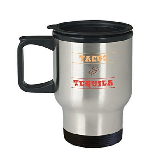 Stainless Steel Travel Mug - 14 oz - Perfect Gift for Tacos & Tequila Lovers