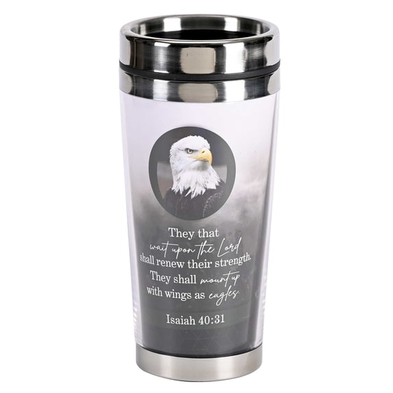 Dicksons SSMUG-355 Renew Their Strength Black and Grey 16 Ounce Stainless Steel Travel Tumbler