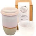 thumbnail image 1 of Travel Mug – Portable Coffee Tumbler – Unique to Go Mug – Microwave & Dishwasher Safe Purple Coffee Tumbler - Gifts for Women Men Him Her – 12oz – Horizon, 1 of 3
