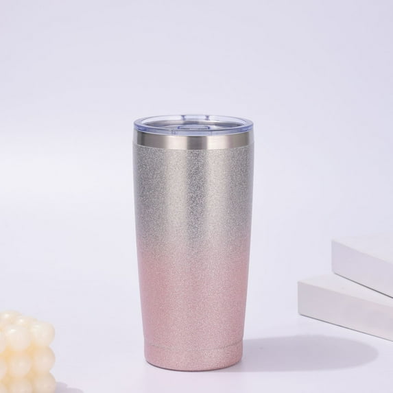 Travel Mug Stainless Steel Coffee Tumbler 20oz Insulated Tumbler Stainless Steel Vacuum Insulated Mug with Lid, Double Wall Travel Mug, Coated Coffee Cup, Suitable for Ice and Hot Beverage(Silver)