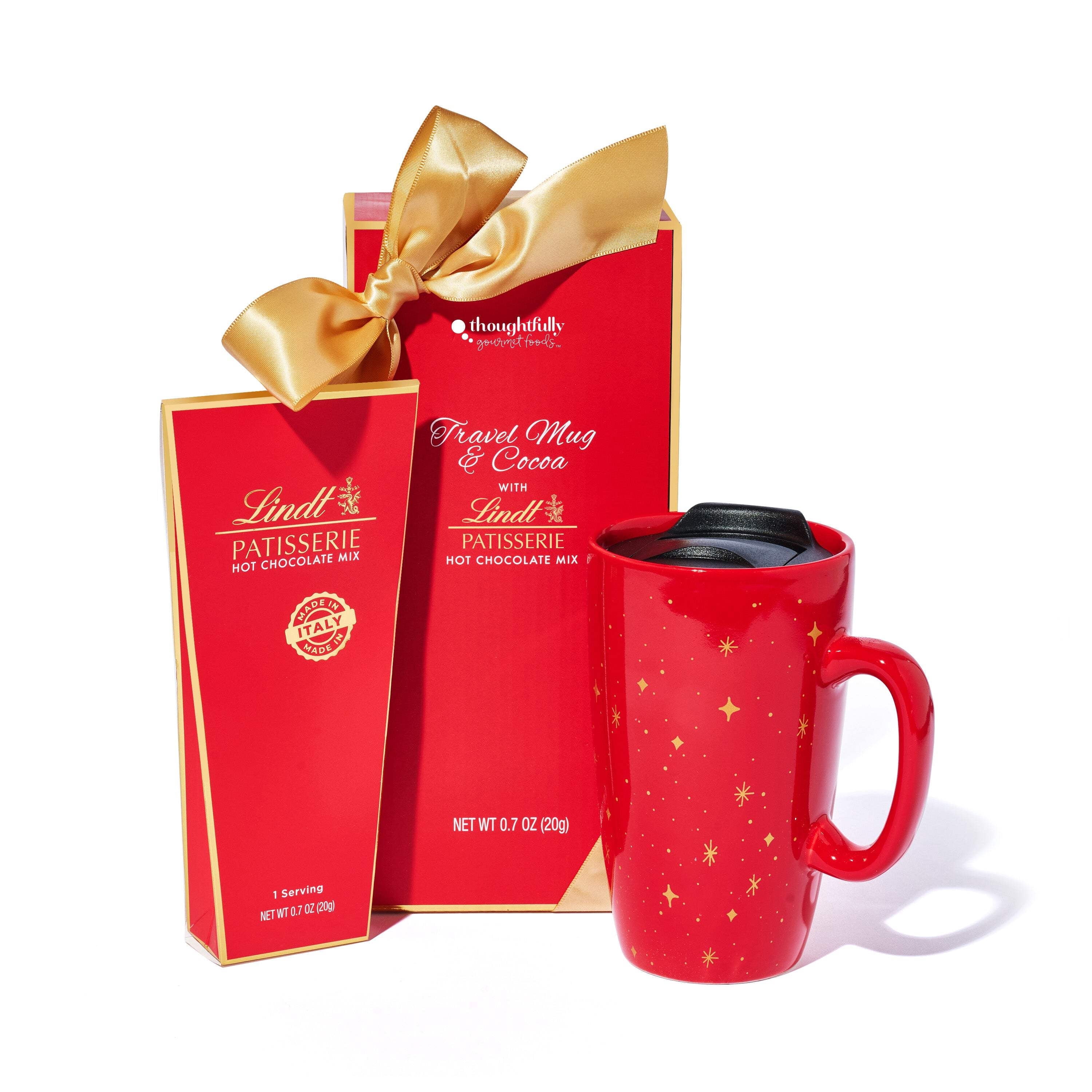 Thoughtfully Travel Mug and Hot Cocoa Gift Set, Includes Lindt