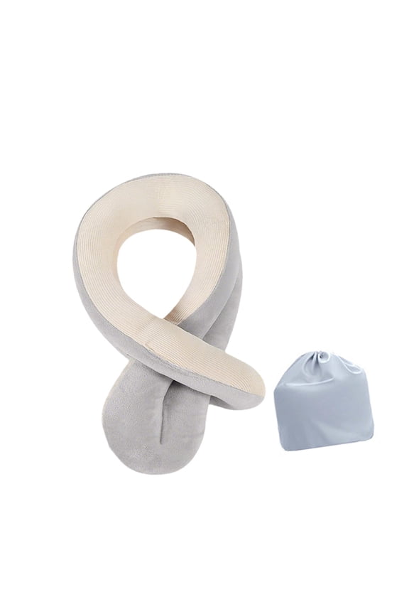 Travel Neck Pillow Head Support Cushion Compact PP Cotton Comfort for Adults Kids Airplane Sleeping Home