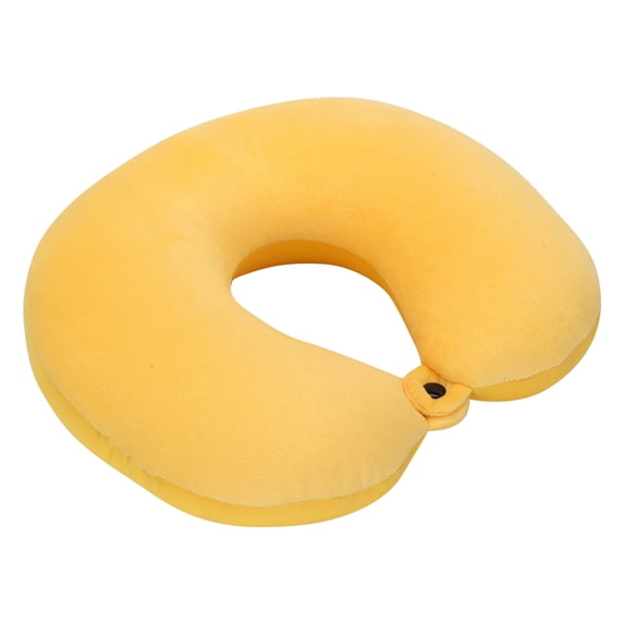 Travel Neck Pillow, U Shape Memory Foam Pillows with Button, Lightweight Airplane Pillow for Long Flights Plane Sleeping and Car Rides, Portable Traveling Accessories for Neck Relaxing,10.62X9.44"