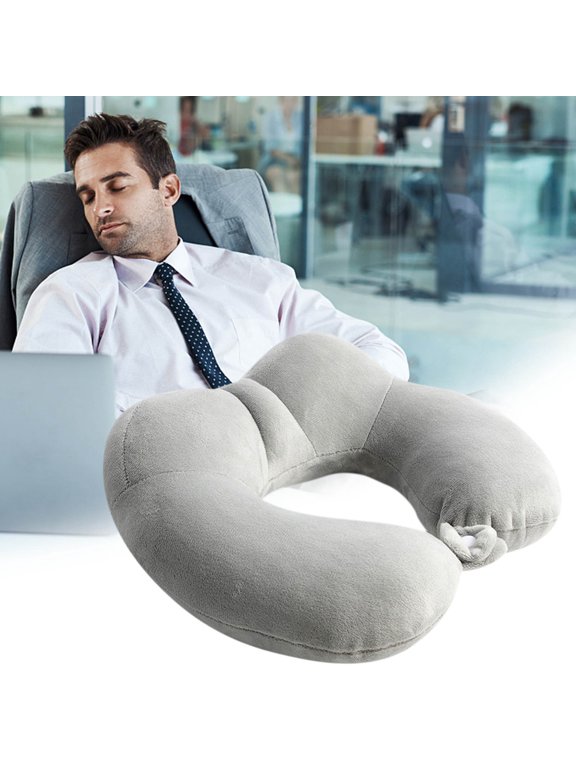 Travel Neck Pillow, U Shaped Airplane Pillow With Microbead Filling And Ergonomic Hump Support, Portable Neck Cushion for Flights Road Trips Office Naps Commuters Frequent Travelers