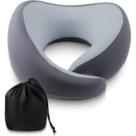 Travel Neck Pillow for Traveling Pillows Support Essentials Flying Long Flights Plane Gifts Pain Airplanes Memory Foam